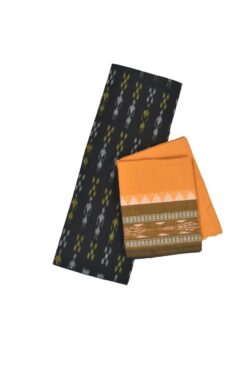 Black Colour Sambalpuri Handloom Cotton Bomkai Dress Material