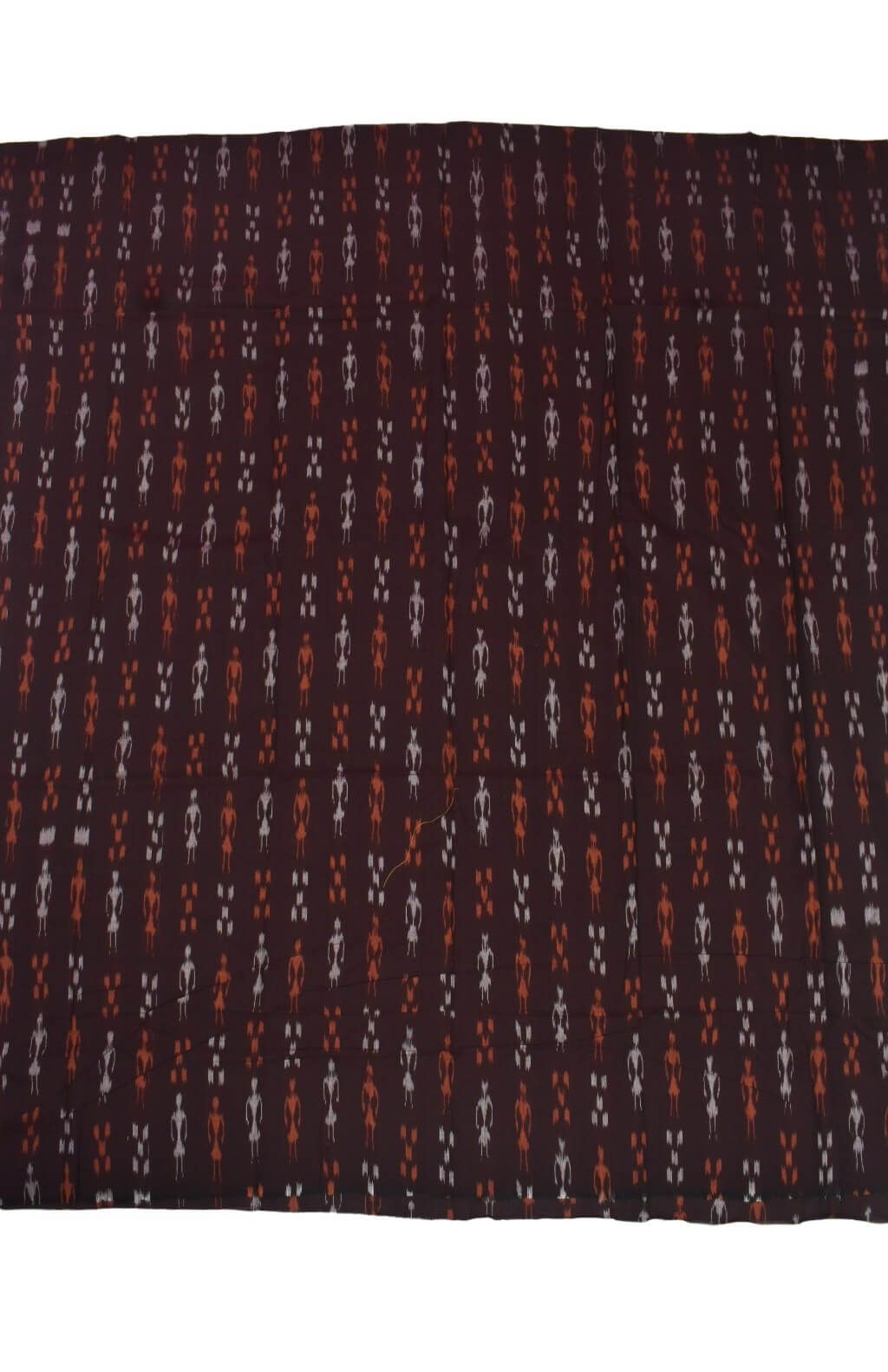 Brown Colour Sambalpuri Handloom Cotton Bomkai Dress Material - Image 4
