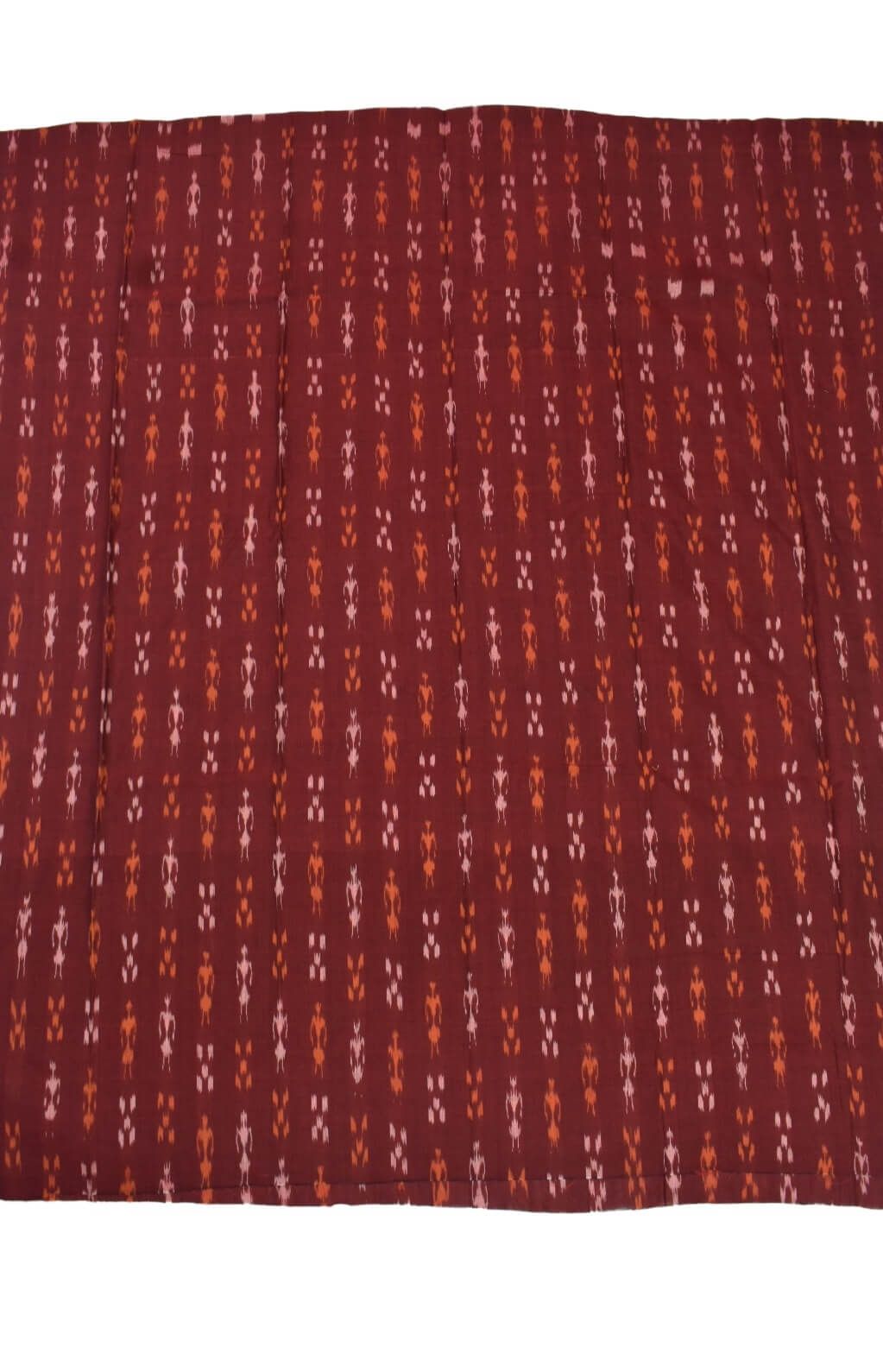 Maroon Colour Sambalpuri Handloom Cotton Bomkai Dress Material - Image 4