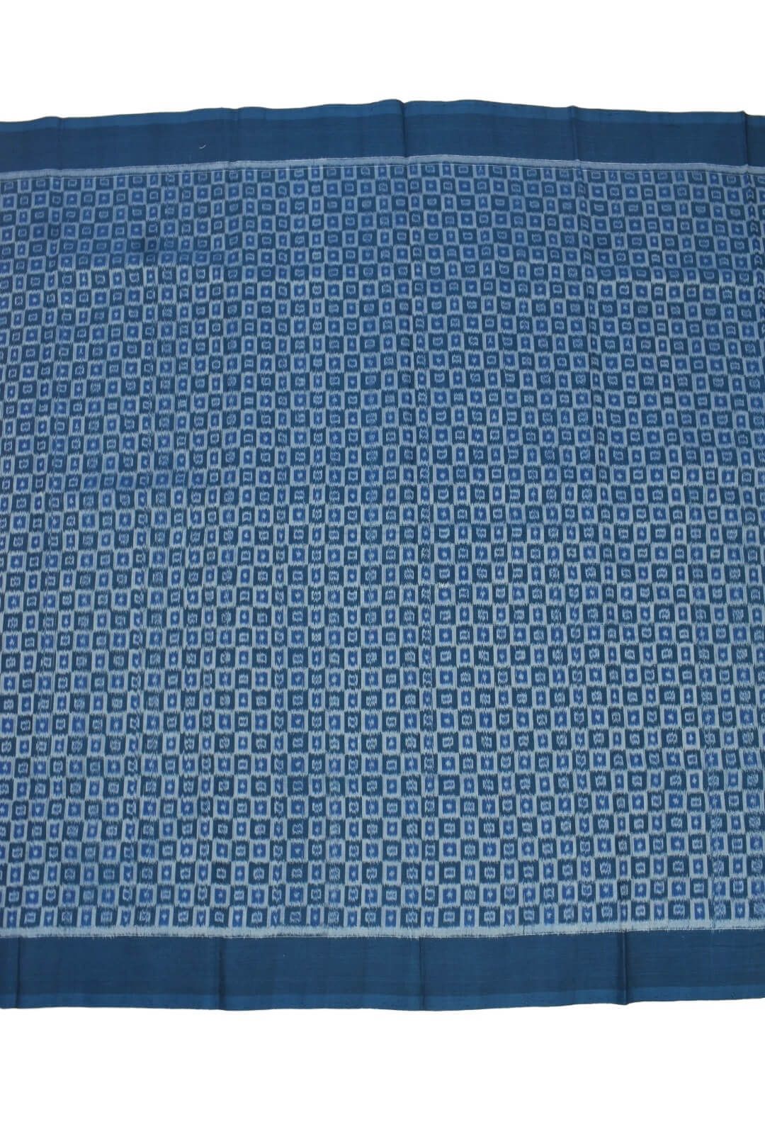 Blue Colour Sambalpuri Handloom Cotton Dress Material - Image 4