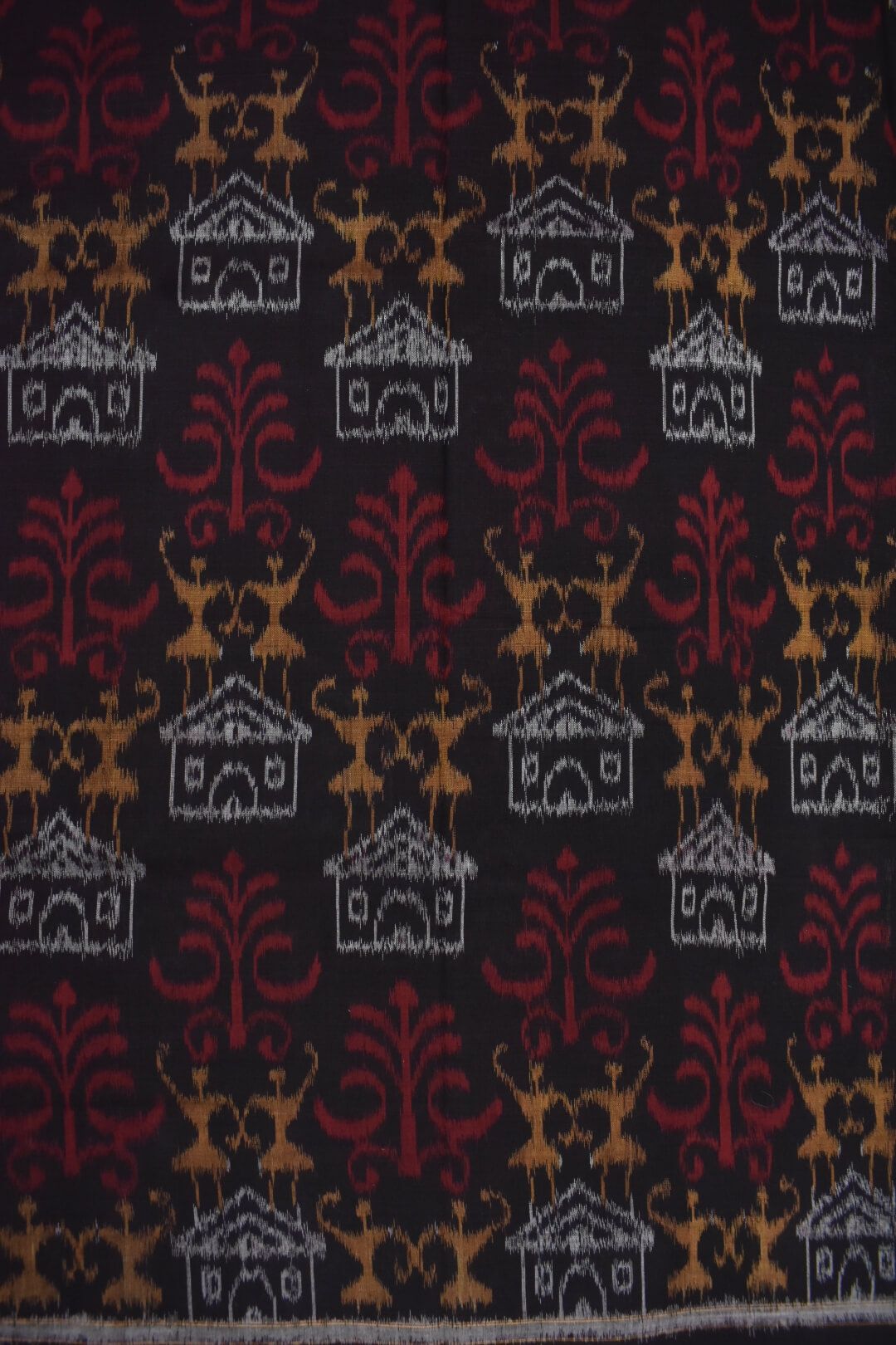 Black Colour Sambalpuri Handloom Cotton Dress Material - Image 5