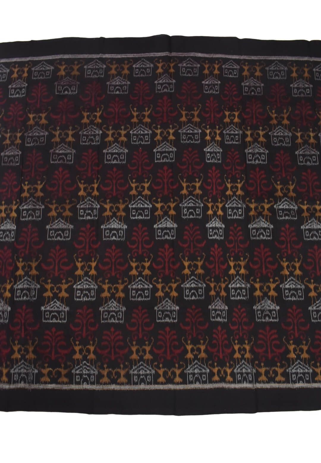 Black Colour Sambalpuri Handloom Cotton Dress Material - Image 4