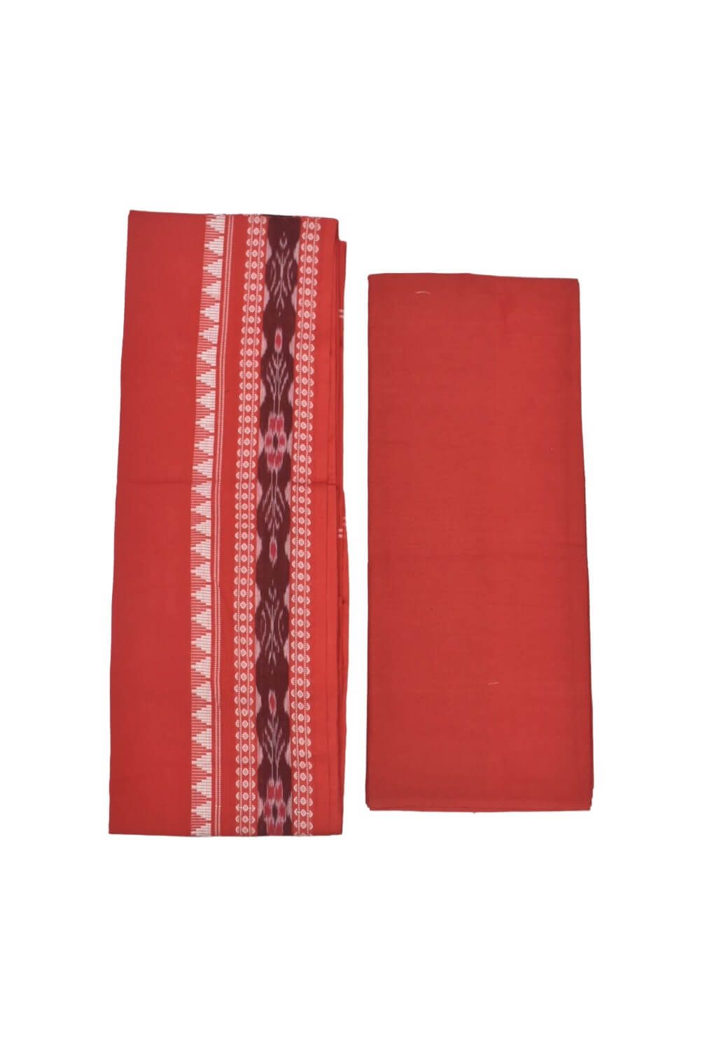 Black Colour Sambalpuri Handloom Cotton Dress Material - Image 2