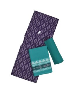Purple Colour Sambalpuri Handloom Cotton Dress Material
