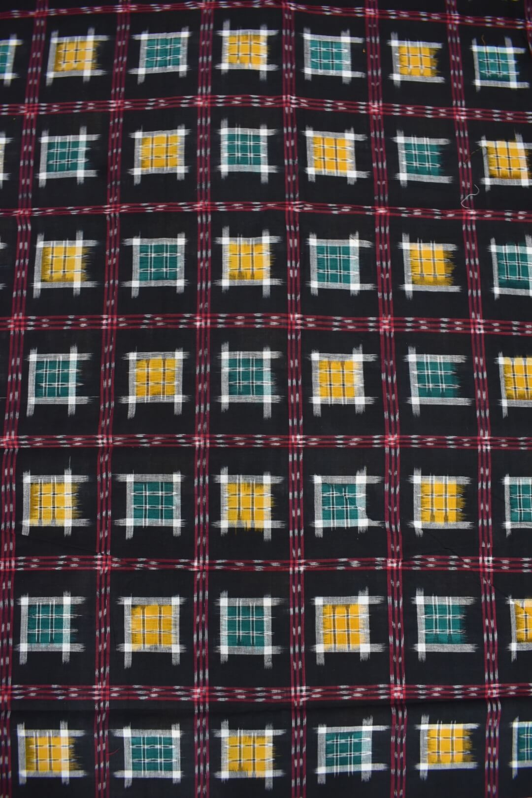 Black Colour Sambalpuri Handloom Cotton Dress Material - Image 5
