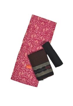 Pink Colour Sambalpuri Handloom Bapta Cotton/Silk Mix Dress Material