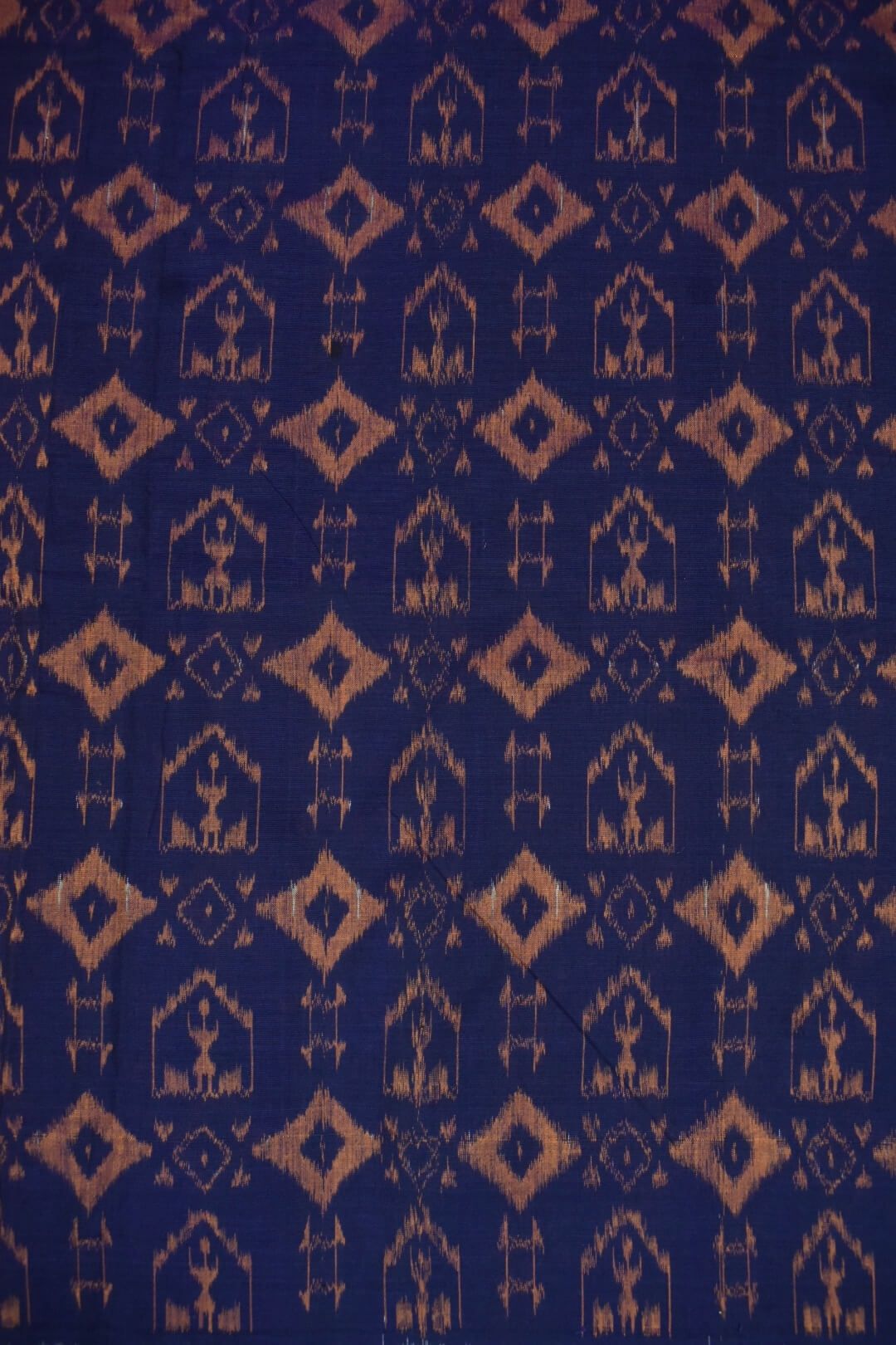 Blue Colour Sambalpuri Handloom Cotton Fabrics - Image 3