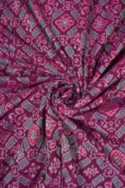 Pink Colour Sambalpuri Handloom Cotton Fabrics