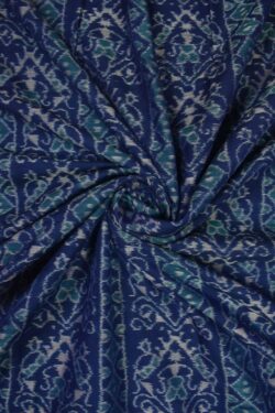 Blue Colour Sambalpuri Handloom Cotton fabric