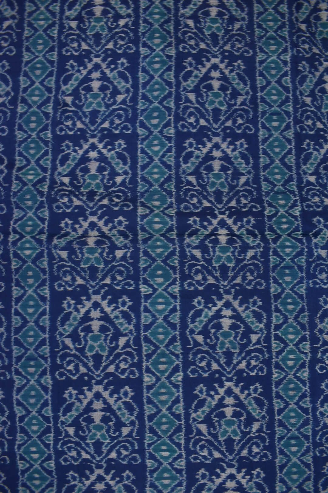 Blue Colour Sambalpuri Handloom Cotton fabric - Image 3