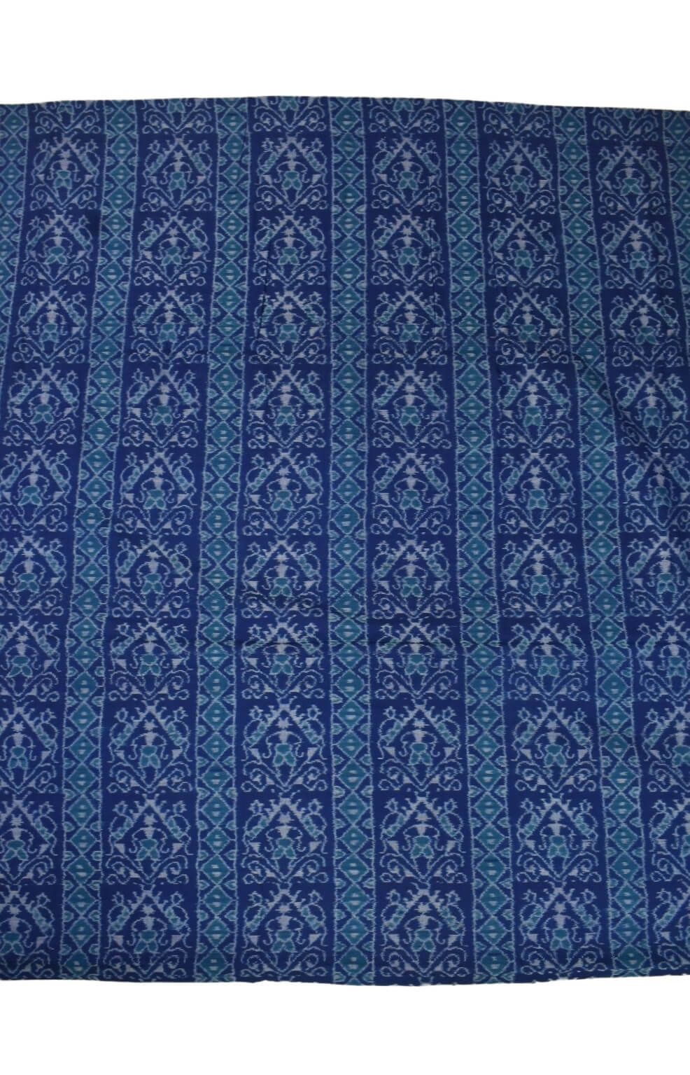Blue Colour Sambalpuri Handloom Cotton fabric - Image 2