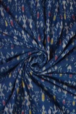 Blue Colour Sambalpuri Handloom Cotton Fabrics