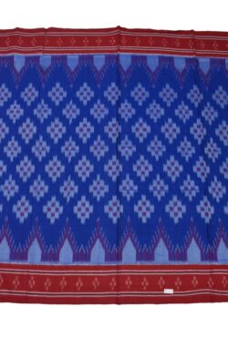 Blue Colour Sambalpuri Handloom Mania Bandha Cotton Saree