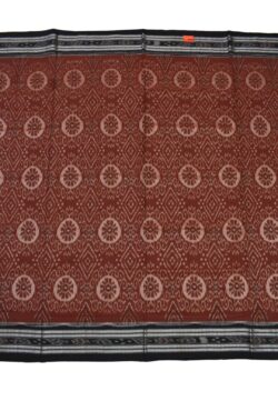 Brown Colour Sambalpuri Handloom Mania Bandha Cotton Saree
