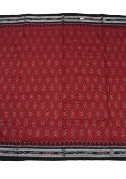Red Colour Sambalpuri Handloom Mania Bandha Cotton Saree