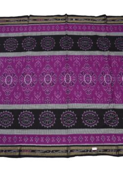 Pink-Black Colour Sambalpuri Handloom Mania Bandha Cotton Saree