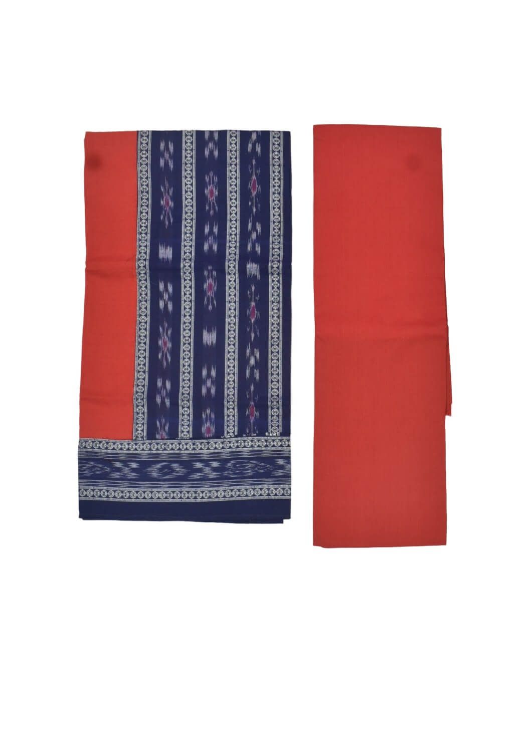 Blue Colour Sambalpuri Handloom Dress Material - Image 2