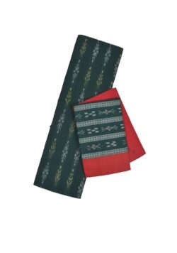Green Colour Sambalpuri Handloom Dress Material