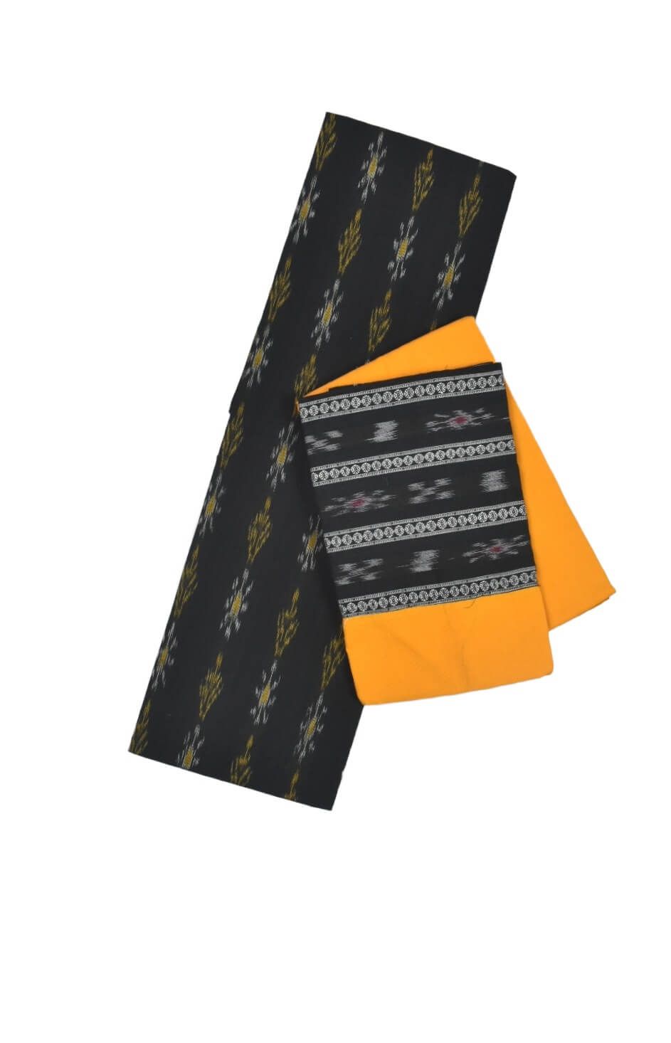 Black Colour Sambalpuri Handloom Dress Material