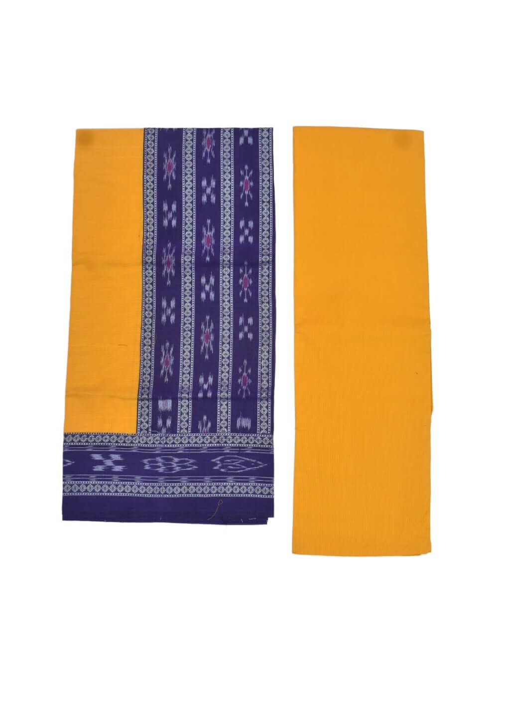 Blue Colour Sambalpuri Handloom Dress Material - Image 2