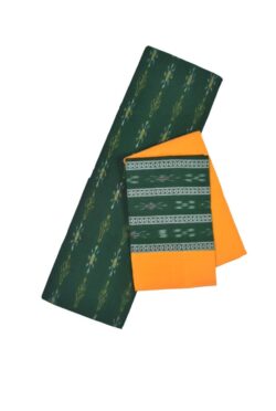 Green Colour Sambalpuri Handloom  Dress Material