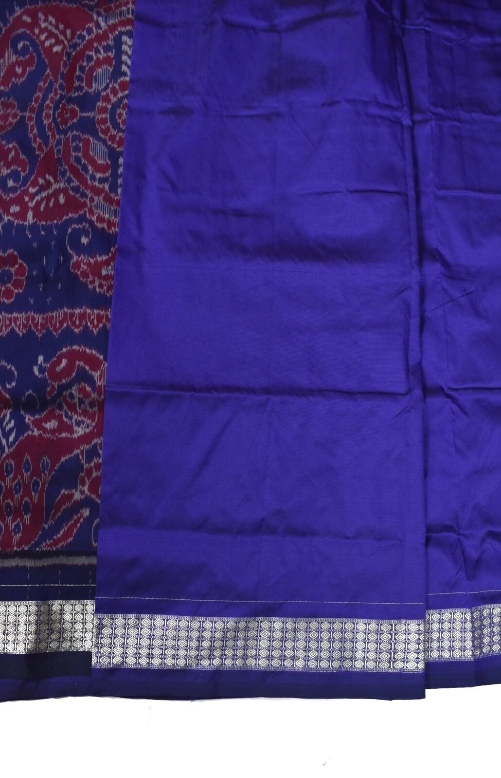 Blue Colour Patli Design Sambalpuri Handloom Silk Saree - Image 6