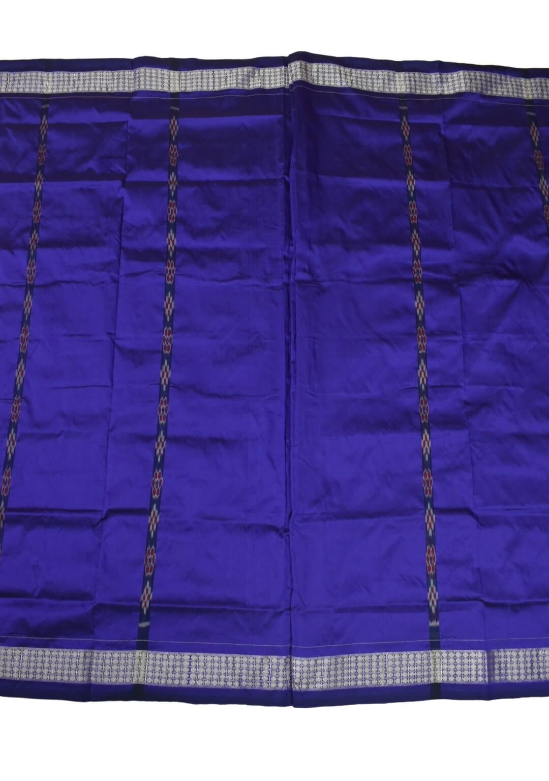 Blue Colour Patli Design Sambalpuri Handloom Silk Saree - Image 2