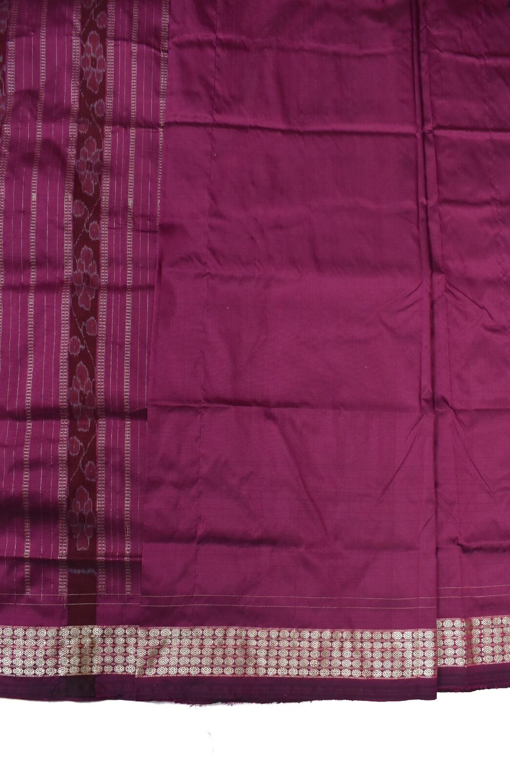 Blue-Pink Colour Patli Design Sambalpuri Handloom Silk Saree - Image 6