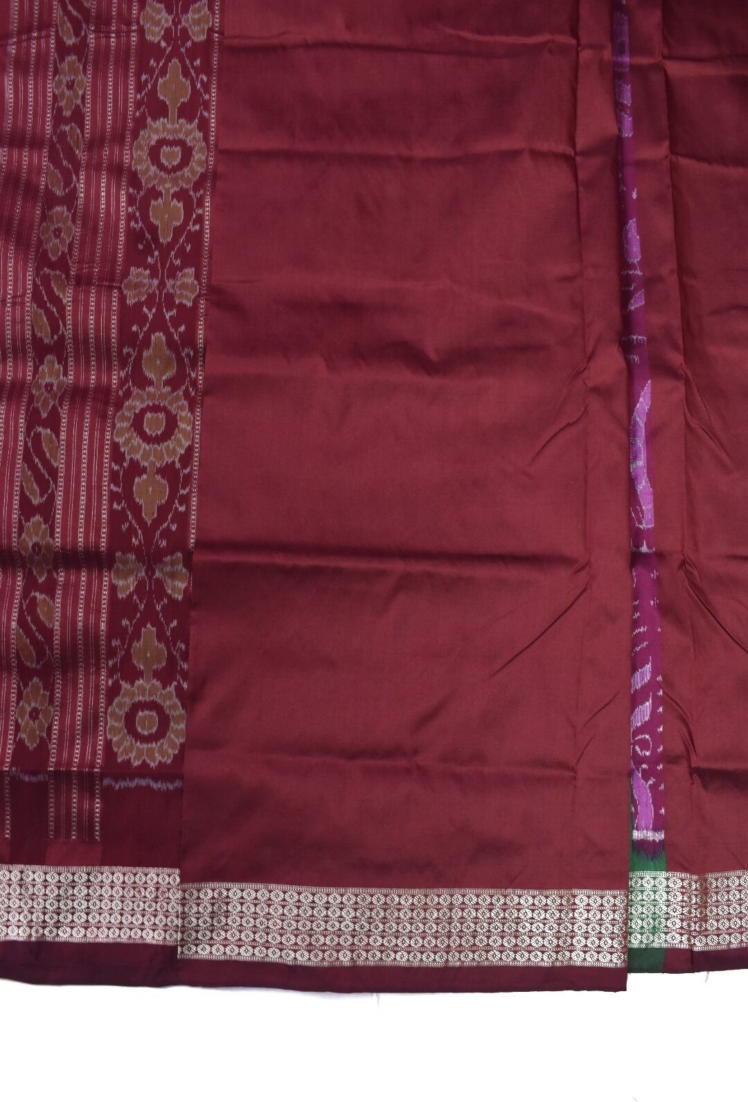 Pink Colour Patli Design Sambalpuri Handloom Silk Saree - Image 6