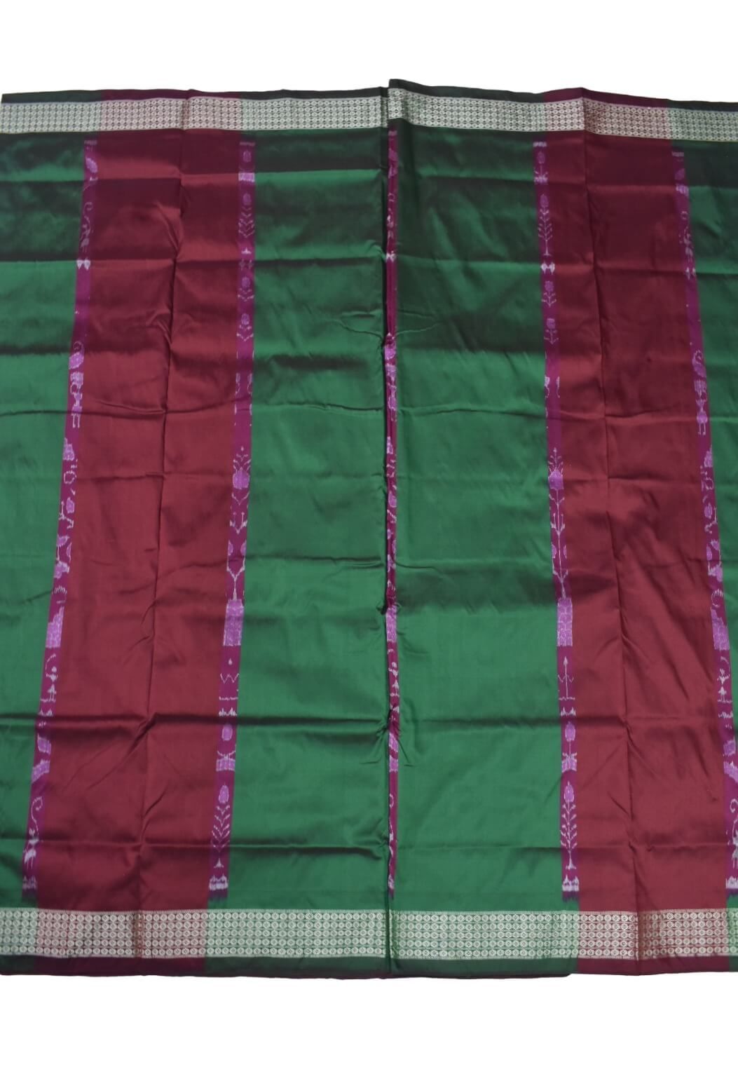 Pink Colour Patli Design Sambalpuri Handloom Silk Saree - Image 2