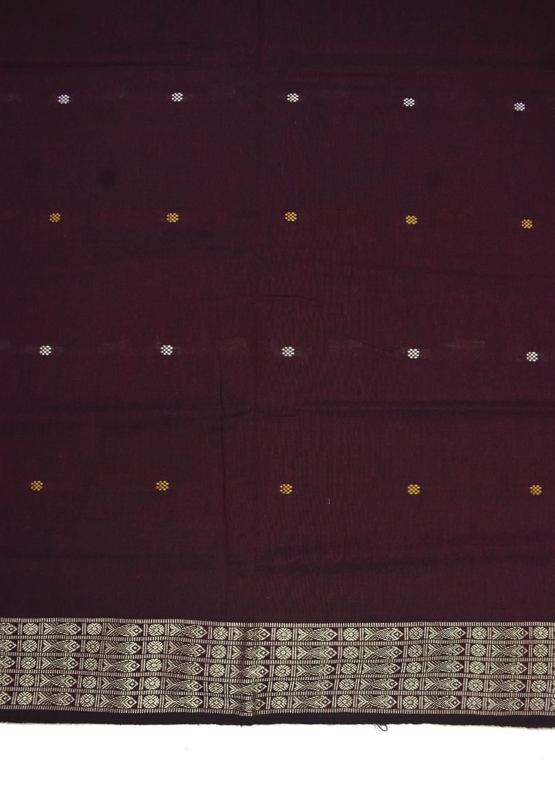 Brown Colour Sambalpuri Handloom Cotton Saree - Image 4
