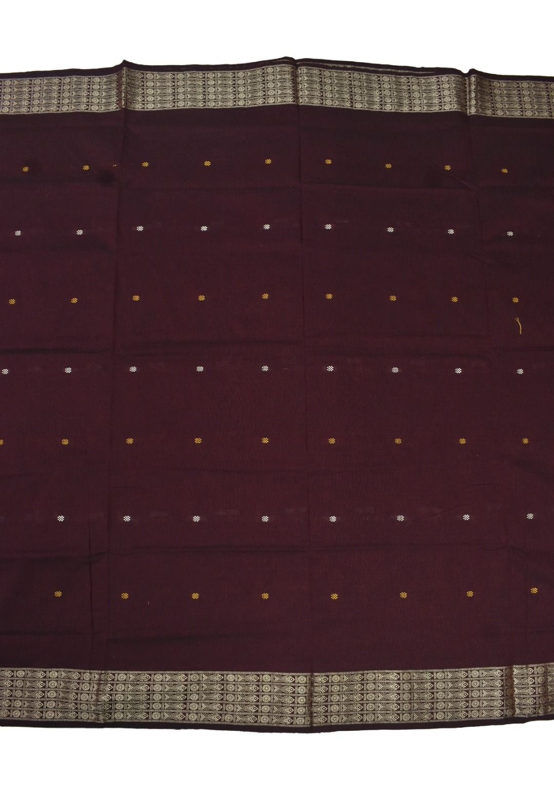 Brown Colour Sambalpuri Handloom Cotton Saree