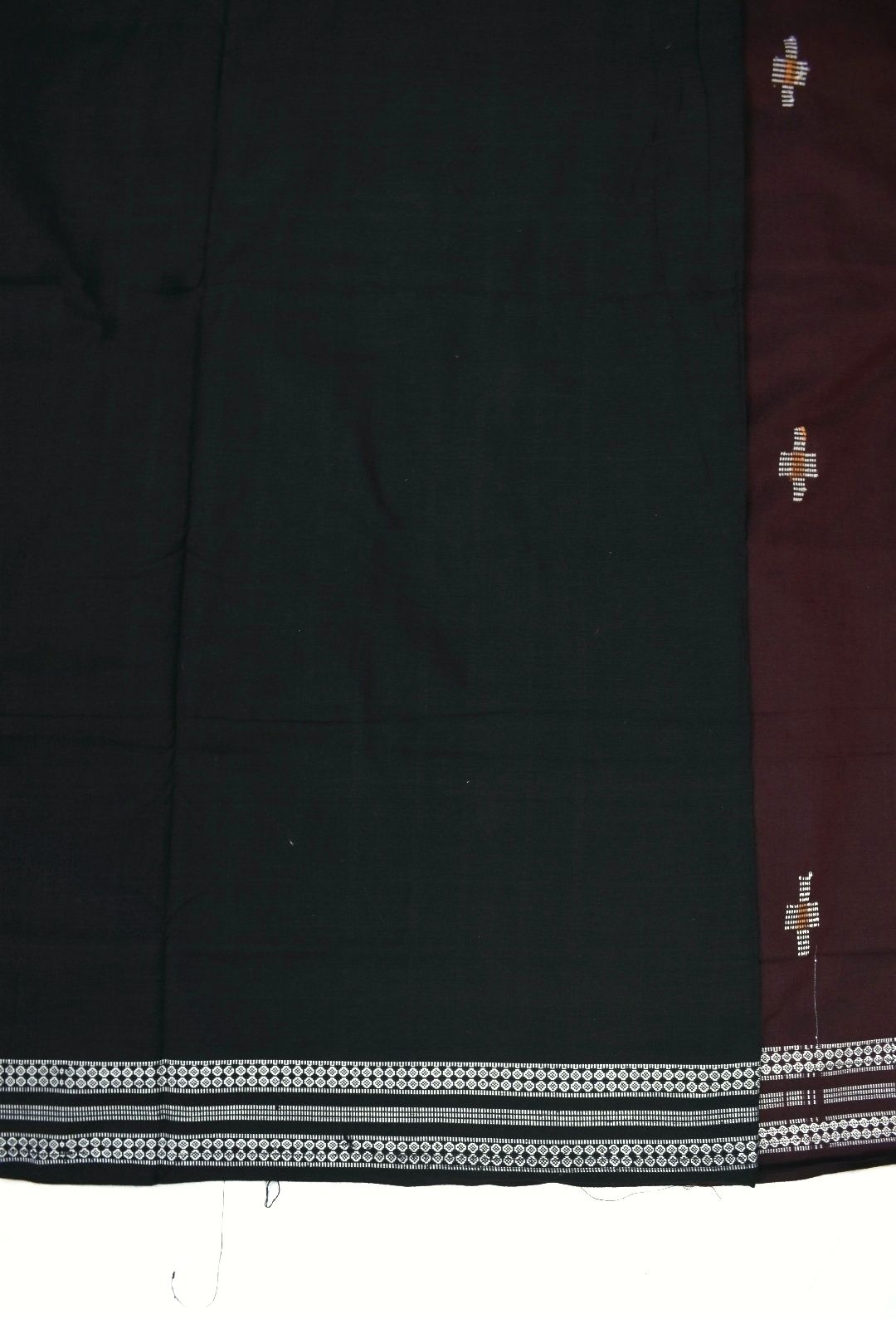 Brown Colour Sambalpuri Handloom Cotton Saree - Image 5