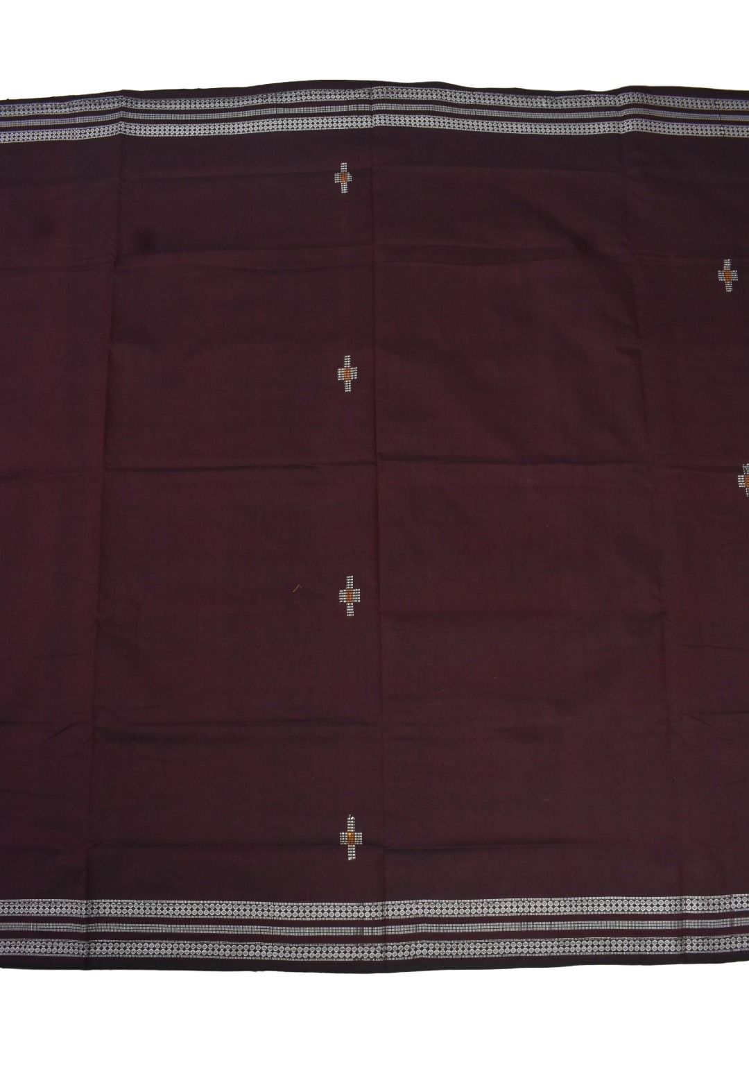 Brown Colour Sambalpuri Handloom Cotton Saree
