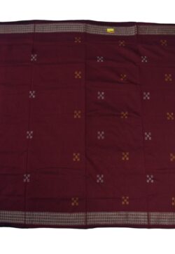 Red Colour Sambalpuri Handloom Cotton Saree