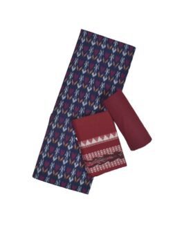 Blue Colour Sambalpuri Handloom Cotton Dress Material