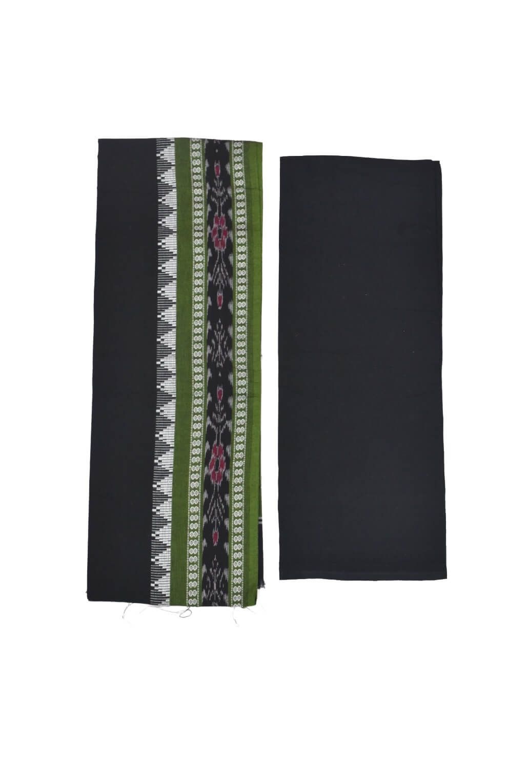 Mahendi Colour Sambalpuri Handloom Cotton Dress Material - Image 2