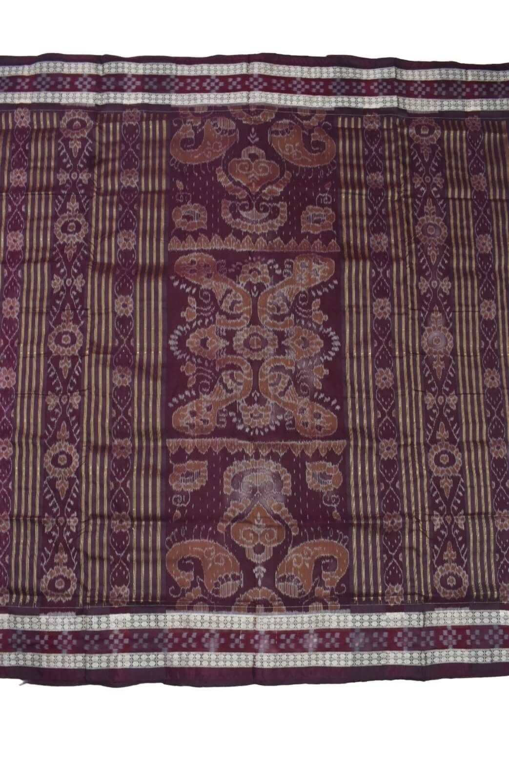 Pink Colour Sambalpuri Handloom Bandha Silk Saree - Image 2