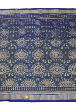 Gray Colour  Sambalpuri Handloom Bandha Silk Saree