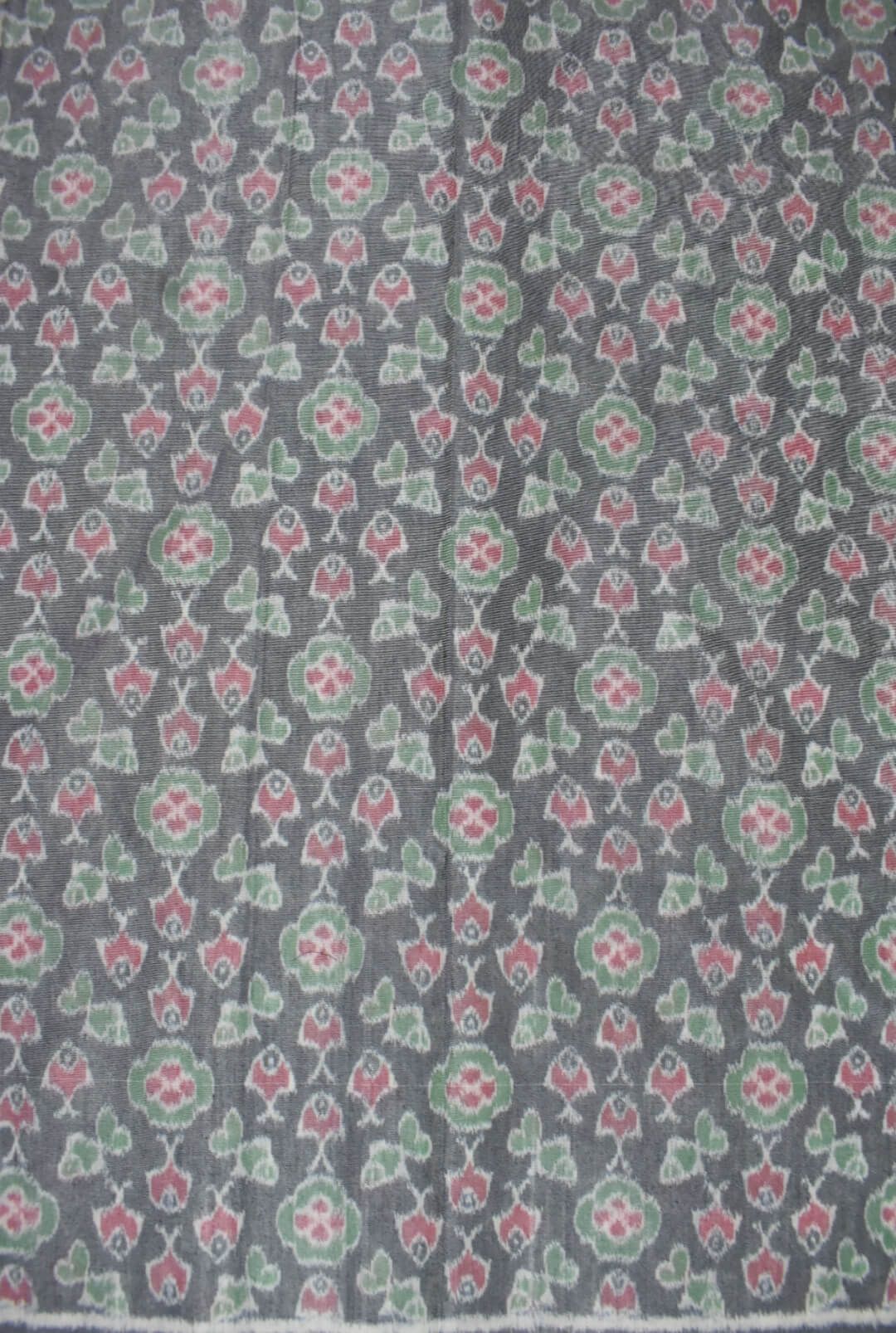 Gray Colour Sambalpuri Handloom Bapta Cotton/Silk Mix Dress Material - Image 5