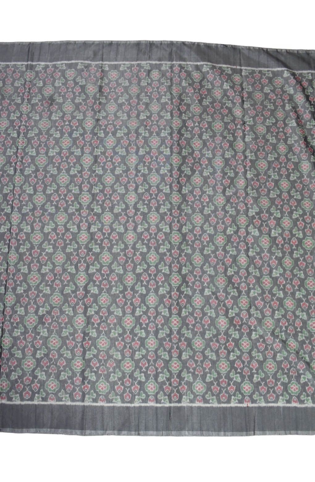 Gray Colour Sambalpuri Handloom Bapta Cotton/Silk Mix Dress Material - Image 4