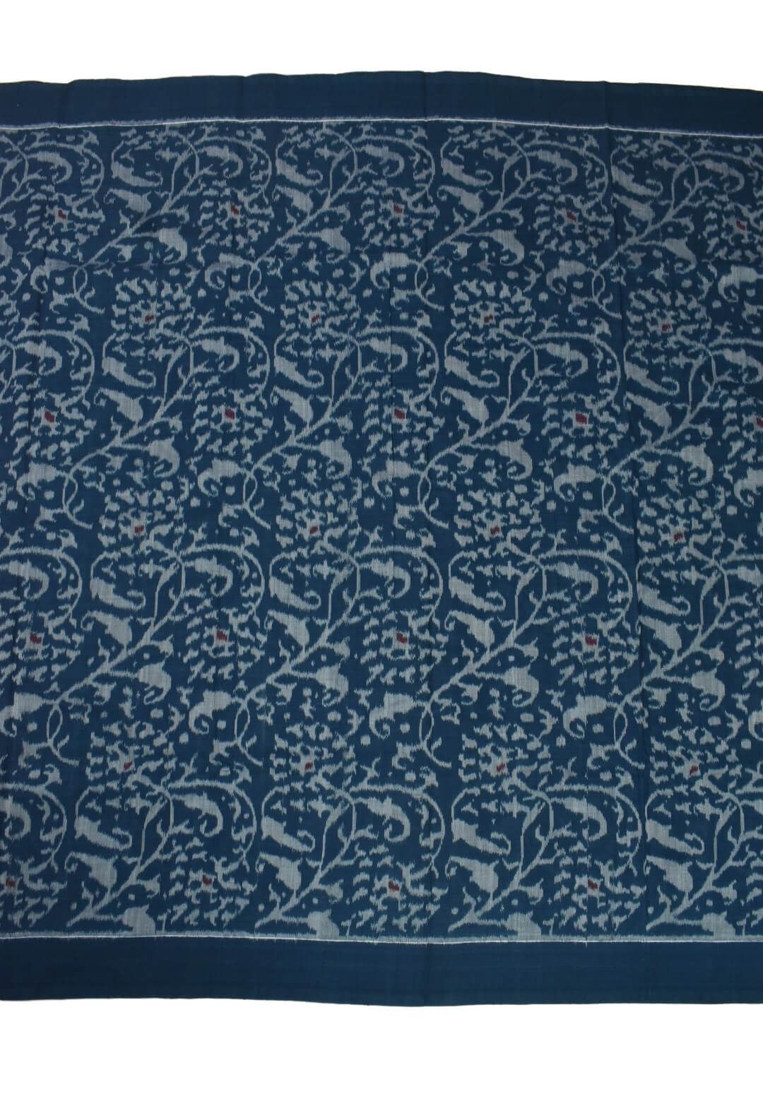 Blue Colour Sambalpuri Handloom Cotton Dress Material - Image 4