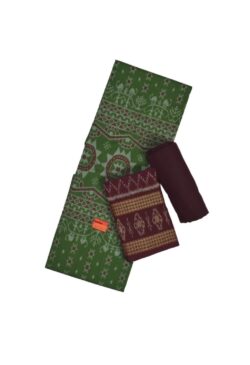 Mehendi Colour Sambalpuri Handloom Cotton Dress Material