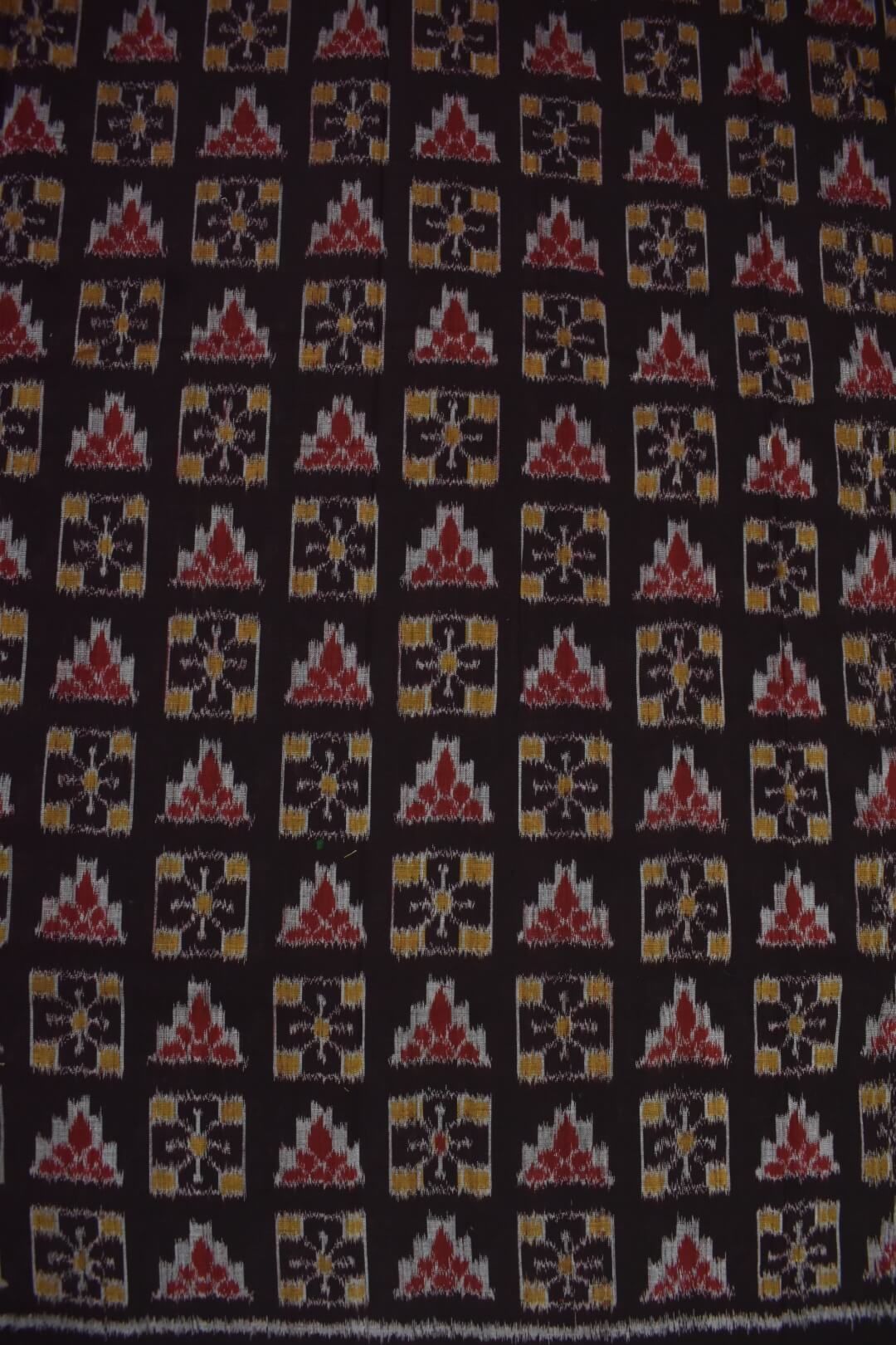 Black Colour Sambalpuri Handloom Cotton Dress Material - Image 5