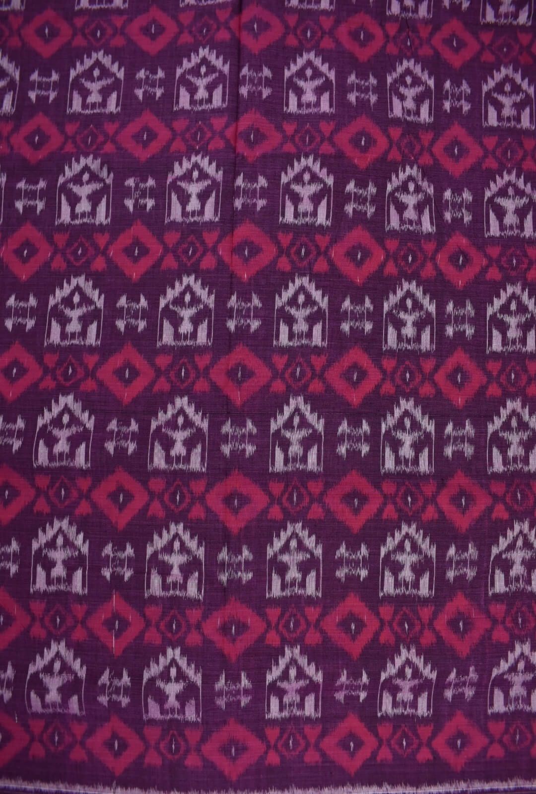 Purple Colour Sambalpuri Handloom Cotton Fabrics - Image 3
