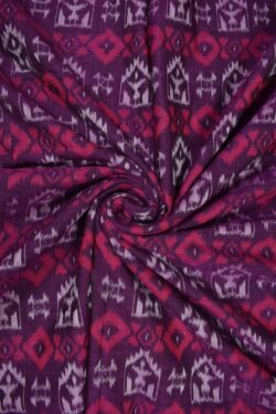 Purple Colour Sambalpuri Handloom Cotton Fabrics