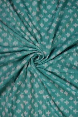 Rama Green Colour Sambalpuri Handloom Cotton Fabrics
