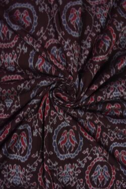 Brown Colour Sambalpuri Handloom Cotton Fabrics