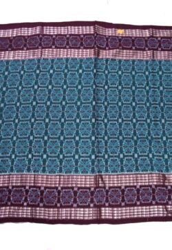 Blue Colour Sambalpuri Handloom Cotton Bandha Saree