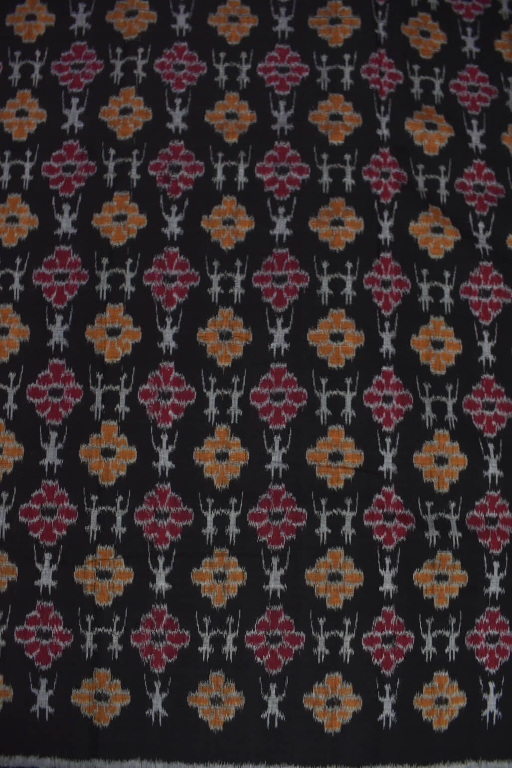 Black Colour Sambalpuri Handloom Cotton Dress Material - Image 5